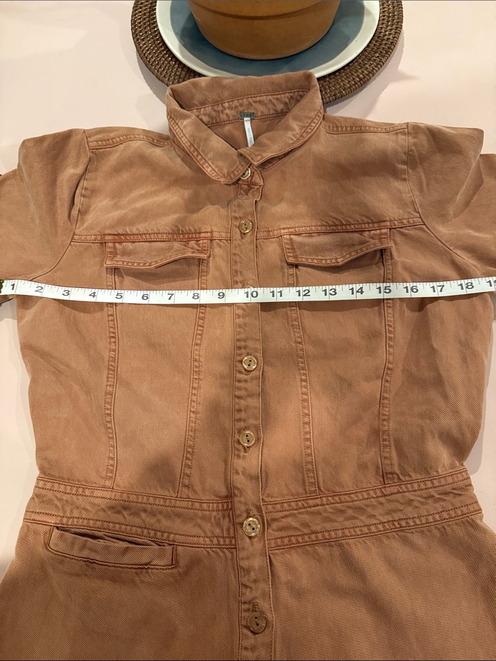 Young Fabulous & Broke Rust Brown Short Sleeve Utility Jumpsuit - Picture 8 of 11